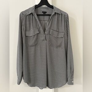 Ann Taylor Gingham Camp Shirt